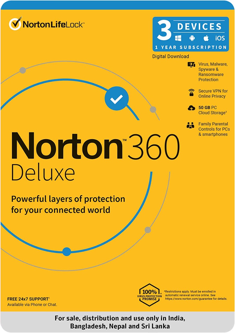 Norton 360 Deluxe
3 Device 1 Year